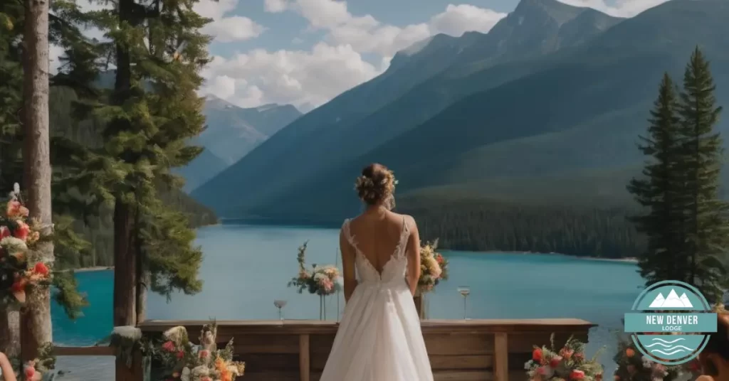 A bride in her destination wedding in the Kootenays